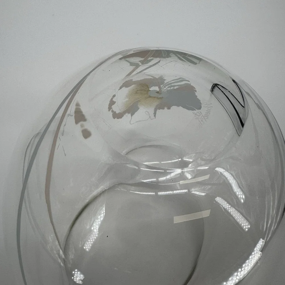 Rosenthal Glass Studio Line Pan Tao Vase 1980s Vintage Floral Metallic Motif - Picture 5 of 8